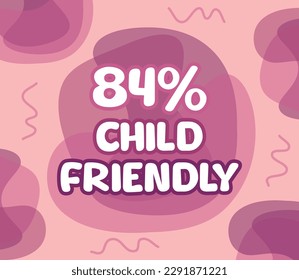 square shape banner vector, illustration of 84% GMO percentage. interesting gradation design with child theme.