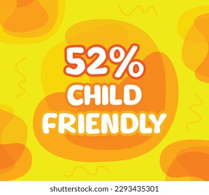 square shape banner vector, illustration of 52% GMO percentage. interesting gradation design with child theme.