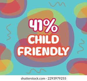square shape banner vector, illustration of 41% GMO percentage. interesting gradation design with child theme.