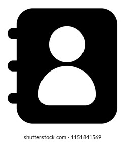 
Square shape book with contacts sign denoting icon for address book 
