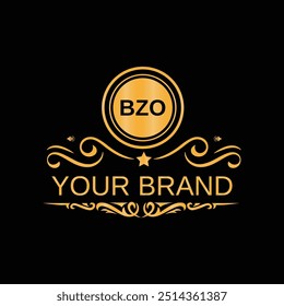 Square shape BZO letter logo design vector