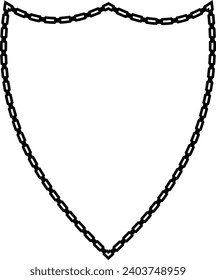 Square shape Chain round frame Chain let design texture decorative vintage frames silhouette black ornamental label frames banners vector retro badges elements symbols ornate ribbon borders isolated