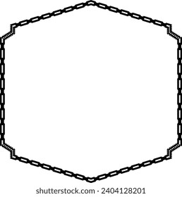 Square shape Chain round frame Chain let design texture decorative vintage frames silhouette black ornamental label frames banners vector retro badges elements symbols ornate ribbon borders isolated