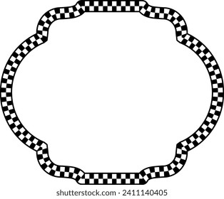 Square shape Check pattern checkered vector vintage frames retro badge banners decorative frame elements art frames picture frames ornamental framing decoration ornamental silhouette black