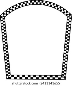 Square shape Check pattern checkered vector vintage frames retro badge banners decorative frame elements art frames picture frames ornamental framing decoration ornamental silhouette black