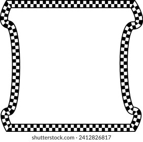 Square shape Check pattern checkered vector vintage frames retro badge banners decorative frame elements art frames picture frames ornamental framing decoration ornamental silhouette black