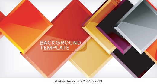 Square shape color abstract geometry. Vector Illustration For Wallpaper, Banner, Background, Card, Book Illustration, landing page