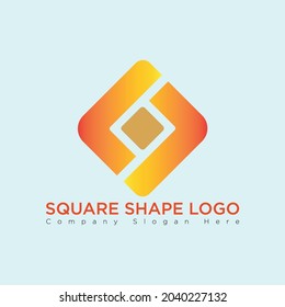 Square Shape Colorful Logo Design Template Stock Vector (Royalty Free ...