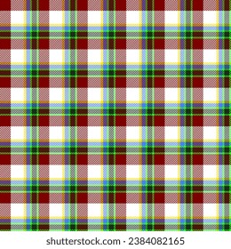 Square shape in dark red, pink, alternating green lines, lined, contrasting squares, bright colors. Vector illustration for scarves, dresses, flannel shirts, skirts, other modern fashion fabric design