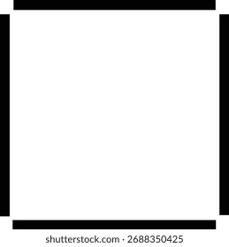 Uma forma quadrada é exibida com um contorno preto sobre um fundo branco. O quadrado é uma forma geométrica simples com quatro lados iguais e quatro ângulos retos. É uma forma comum.