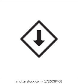 square shape download icon vector design template in flat and simple style