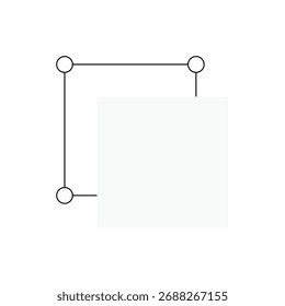 Elemento de diseño futurista de forma cuadrada
