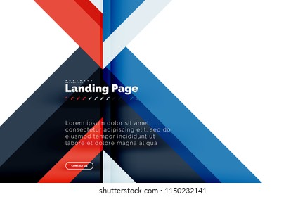 Fondo abstracto geométrico cuadrado, plantilla de diseño web de página de inicio. Ilustración del vector
