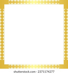 Square Shape Hexagon Gold picture frame luxury golden frame gold border Golden vector royals border framework decoration decorative element isolated background greeting banner