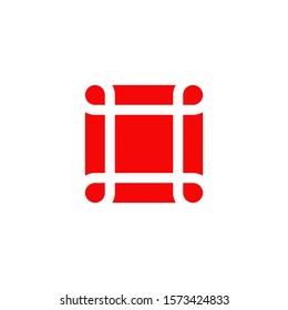 Square shape icon logo design inspiration vector template