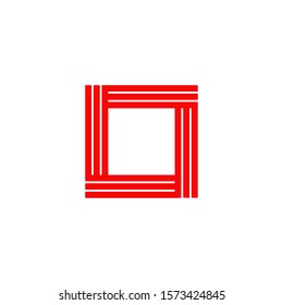 Square shape icon logo design inspiration vector template