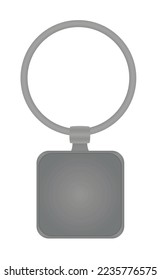 Square shape key chain. vector illustration