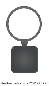 Square shape key chain. vector illustration