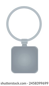 Square shape key chain. vector illustration