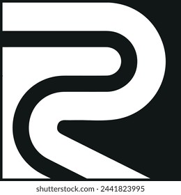Square Shape Letter R logotype