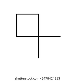 square shape with lines and patterns