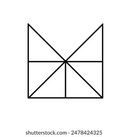 square shape with lines and patterns