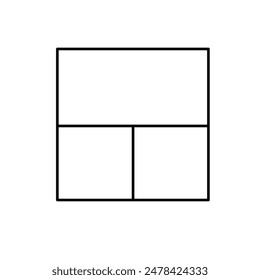 square shape with lines and patterns