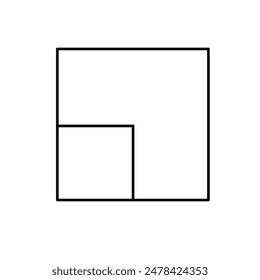 square shape with lines and patterns