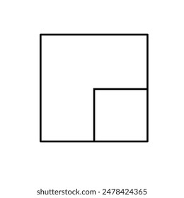 square shape with lines and patterns