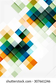 Square shape mosaic pattern design. Universal modern composition. Clean colorful mosaic tile background with copyspace. Abstract background, online presentation website element or mobile app cover Square shape mosaic pattern design. Universal modern composition. Clean colorful mosaic tile background with copyspace. Abstract background, online presentation website element or mobile app cover