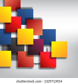 square shape overlaps geometric abstract background, space wallpaper, technology digital web flat vector design