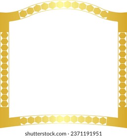Square shape Polygon Shape horizontal Frame vintage frames Arrows symbol Gold picture frame luxury golden frame gold border Golden vector royals border retro badge decoration element isolated decor