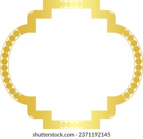 Square shape Polygon Shape horizontal Frame vintage frames Arrows symbol Gold picture frame luxury golden frame gold border Golden vector royals border retro badge decoration element isolated decor