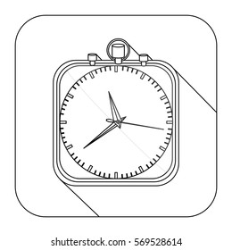 square shape with silhouette chronometer