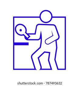 Square Shape Table Tennis Pingpong Outline Vector Illustration Graphic