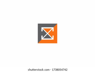 Square shape vector company logo design concept