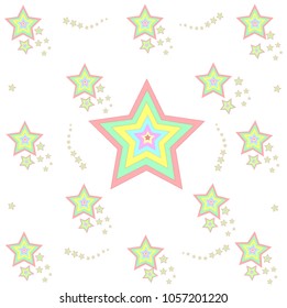 square shape vector with star pattern with different sizes