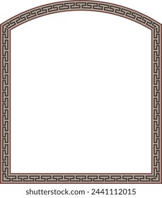 Square shape vintage frames horizontal old Greek key pattern Greek meander pattern antique retro vintage meander old-fashioned design picture frame art and craft borders element decorate isolated 