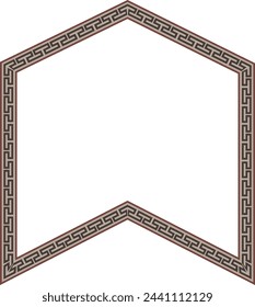 Square shape vintage frames horizontal old Greek key pattern Greek meander pattern antique retro vintage meander old-fashioned design picture frame art and craft borders element decorate isolated 