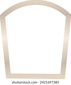 Square shape vintage frames meander frame Greek key pattern Greek meander greek fret golden frame gold picture frame gold borders Luxury decorative retro badge element