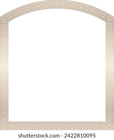Square shape vintage frames meander frame Greek key pattern Greek meander greek fret golden frame gold picture frame gold borders Luxury decorative retro badge element