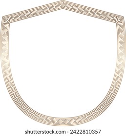 Square shape vintage frames meander frame Greek key pattern Greek meander greek fret golden frame gold picture frame gold borders Luxury decorative retro badge element