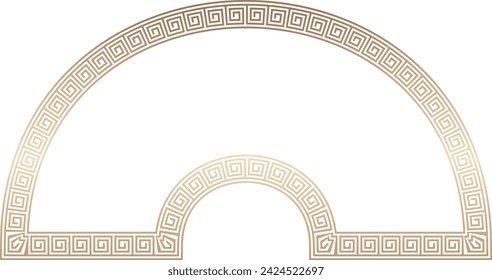 Square shape vintage frames meander frame Greek key pattern Greek meander greek fret golden frame gold picture frame gold borders Luxury decorative retro badge element