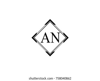 AN square shape vintage logo