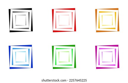 Square shaped bullet points with different colours.