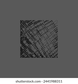 square shaped element made of abstract black brush strokes