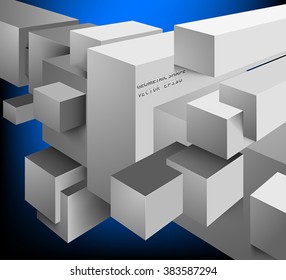 Square shaped scene,geometric vector abstract background