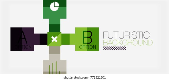 Square shapes banner design, geometric abstract background. Vector business slogan, infographics or presentation template