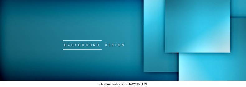 Composición de formas cuadradas fondo abstracto geométrico. efectos de sombra 3D y gradientes de fluido. Formularios superpuestos modernos. Ilustración vectorial para papel de escritorio, pancarta, fondo, tarjeta, libro