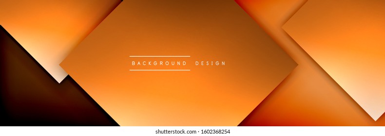 Square shapes composition geometric abstract background. 3D shadow effects and fluid gradients. Modern overlapping forms. Vector Illustration For Wallpaper, Banner, Background, Card, Book